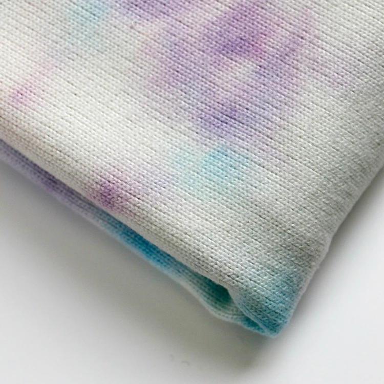 
tie dye t shirt hoodie fabric stretch polyester knit fabric imitate cashmere 