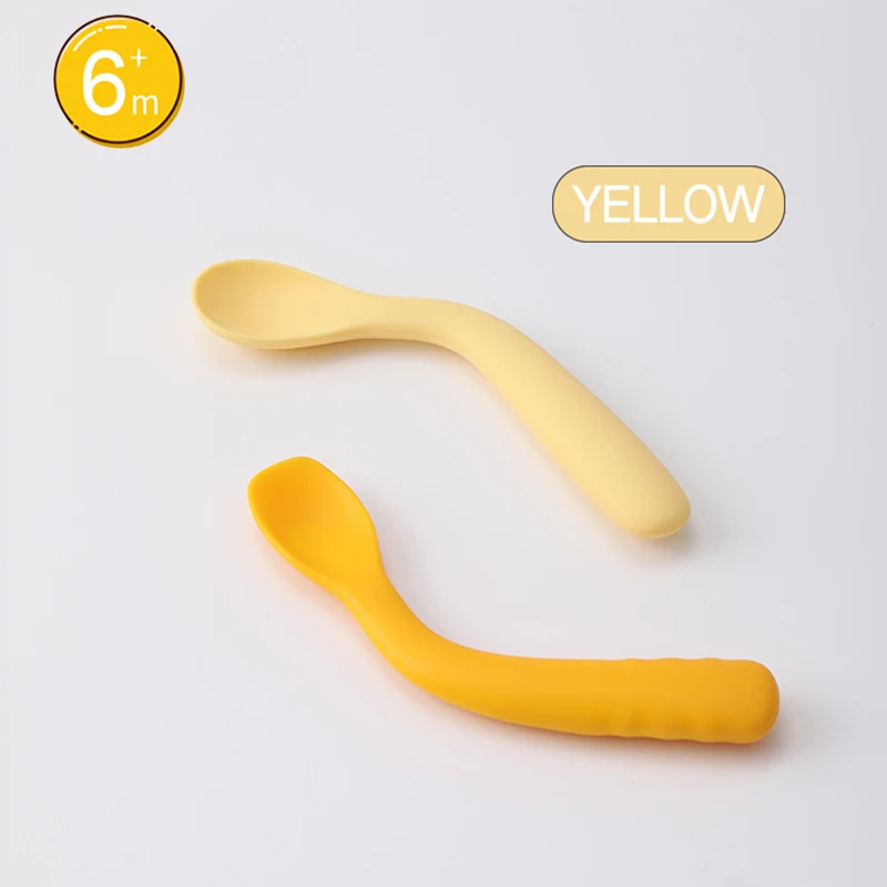 Bulk Small Sensitive Baby food feeding bendable repeatable spatula spoon for
