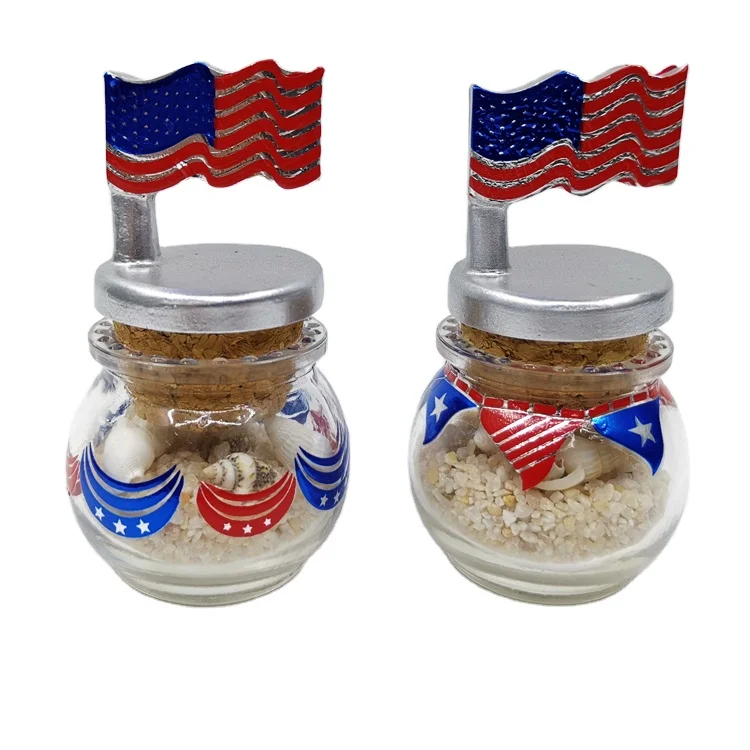 Custom Printed Souvenir Gift Design Glass Wishing Bottle Drift Bottle Keychain