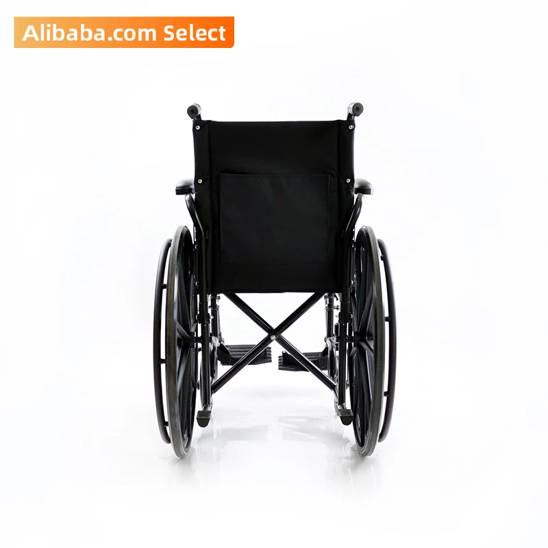 manual stair climbing wheelchair steel self-propelled wheelchair with detachable armrest and footrest for disabled