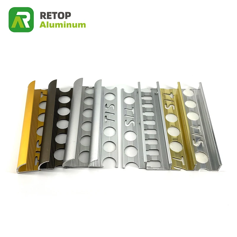 Round Shaped Decor Metal Line Strip Aluminium Tile Edge Trims Corner