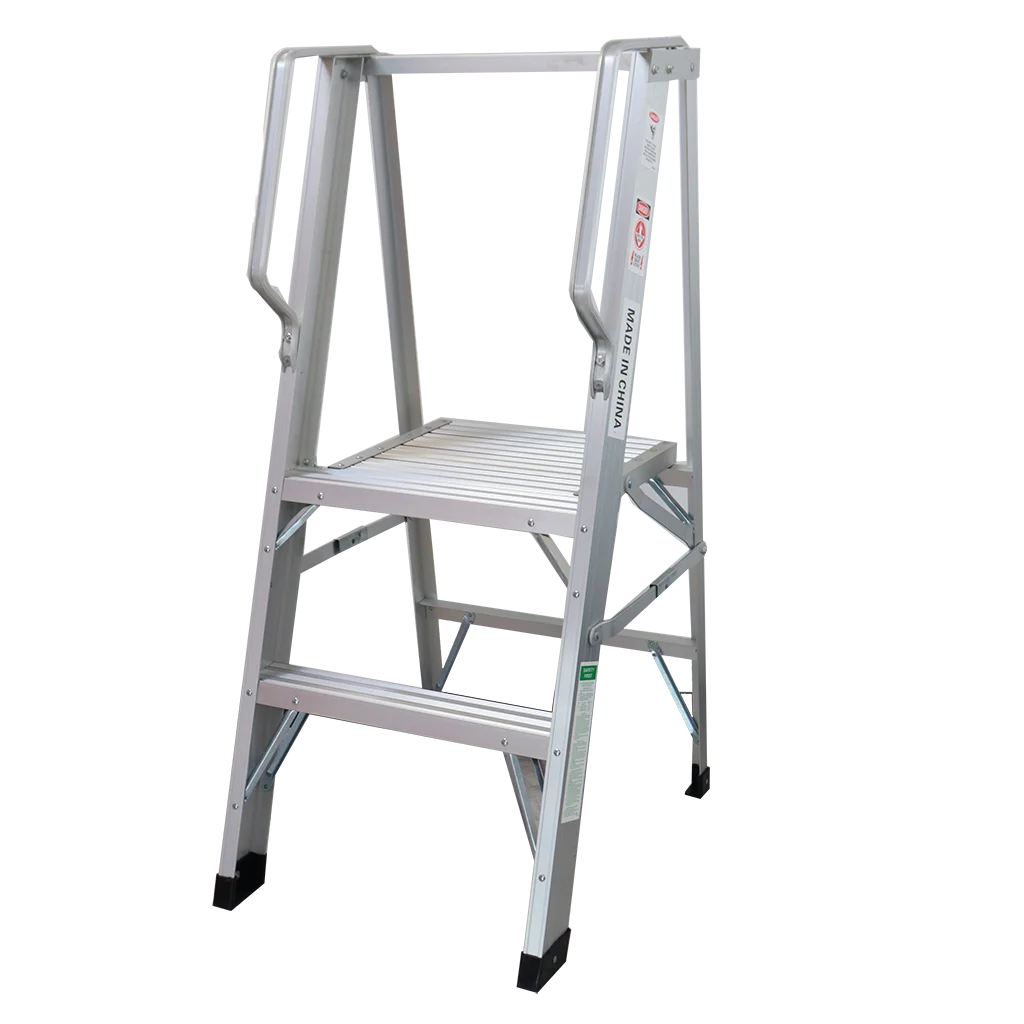 Factory suppliers high quality  handrail platform aluminum step  ladder