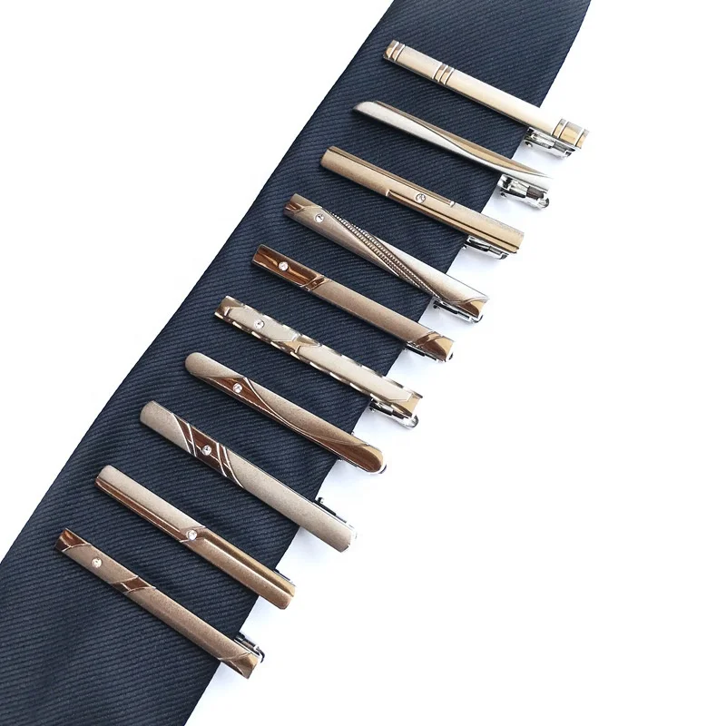 Geometric Simple Alloy Silver Tie Clips for Businessman
