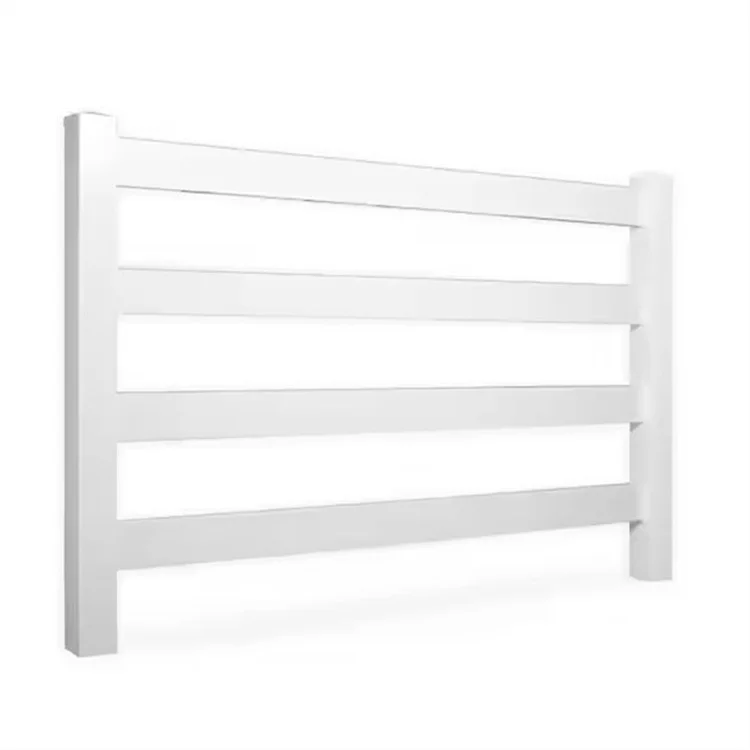 wholesale 4 rails White Nature horse pvc vinyl fencing flexible horse farm fence