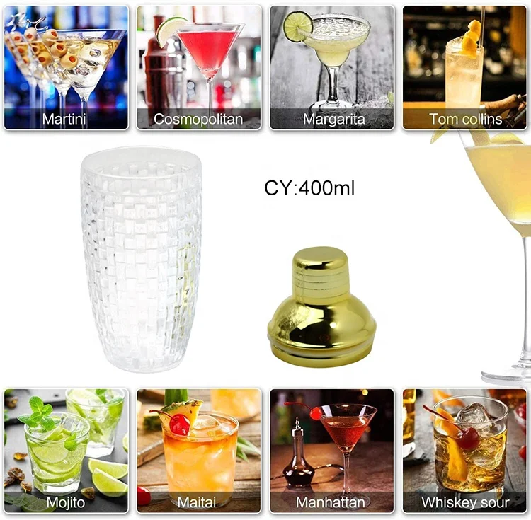 Manufactures Top Seller Bar Accessories Stainless Steel Glass with Scale Cocktail Shaker