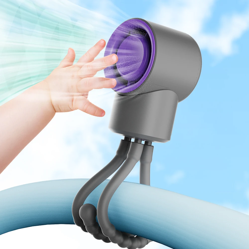 Kids Mini Stroller Baby Fan, Safety Powerful Ocean Wind Mode Baby Octopus Fan