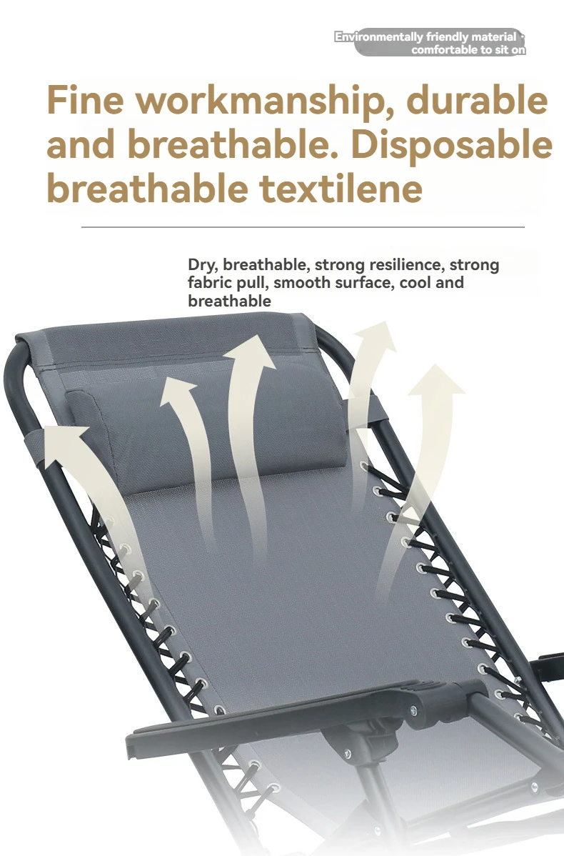 Folding Chair And Single Bed For Outdoor Furniture General Use Folding Beach Chair With Handle Chaise Longue