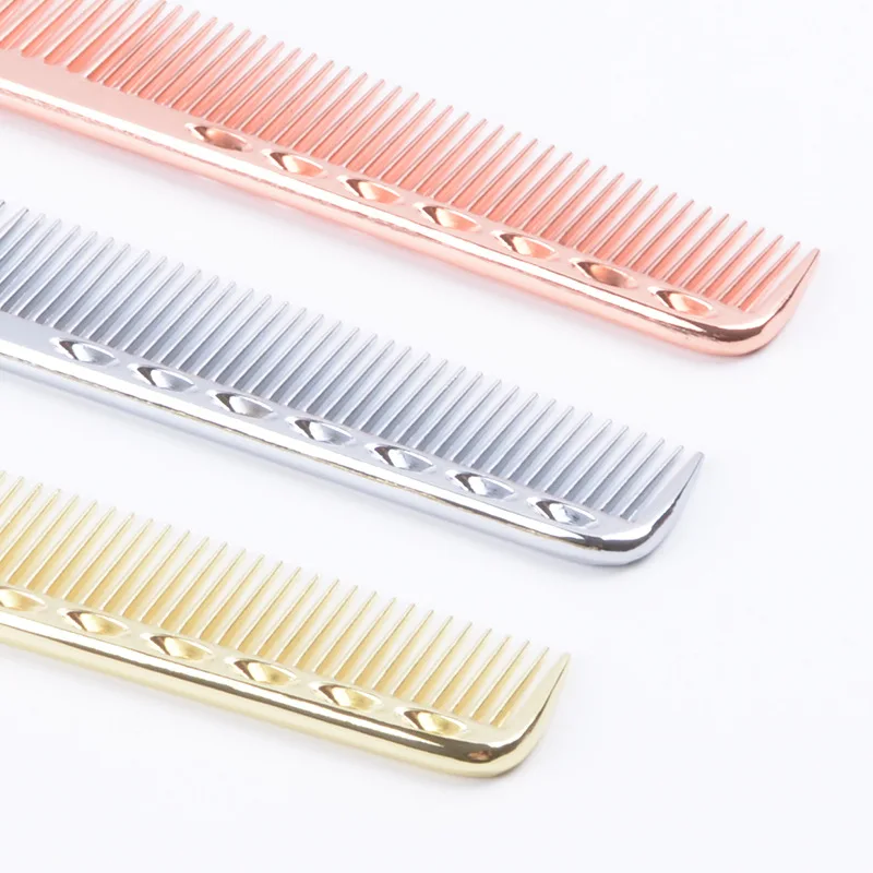 Salon Professional Hairdressing comb Aluminum Antistatic Comb Metal Hair Comb For Barber