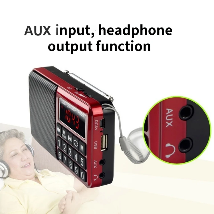 Dropshipping Lightweight Portable TF Card U Disk FM Radio Large-screen LED Display MP3