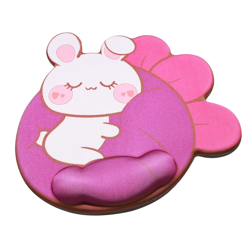 Wholesale Mouse pad with ergonomic wrist rest support, non-slip gel silicone anime Kawaii 3D mouse pads