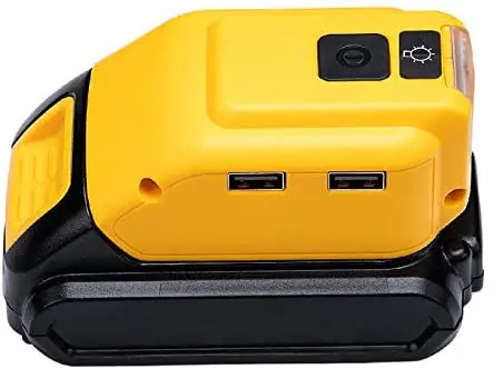 DCB090 двойной USB светодиодный преобразователь света зарядное устройство для DEWALT 20 в литий-ионный аккумулятор конвертер с зарядным устройством адаптер