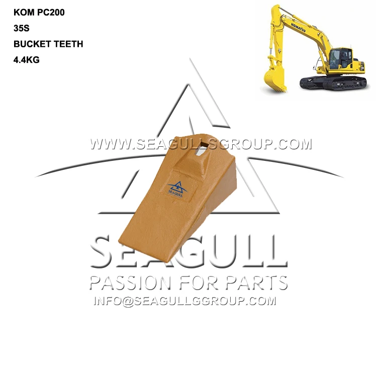 Excavator spare part bucket teeth 205-70-19570 bucket teeth for Komatsu PC200 excavator