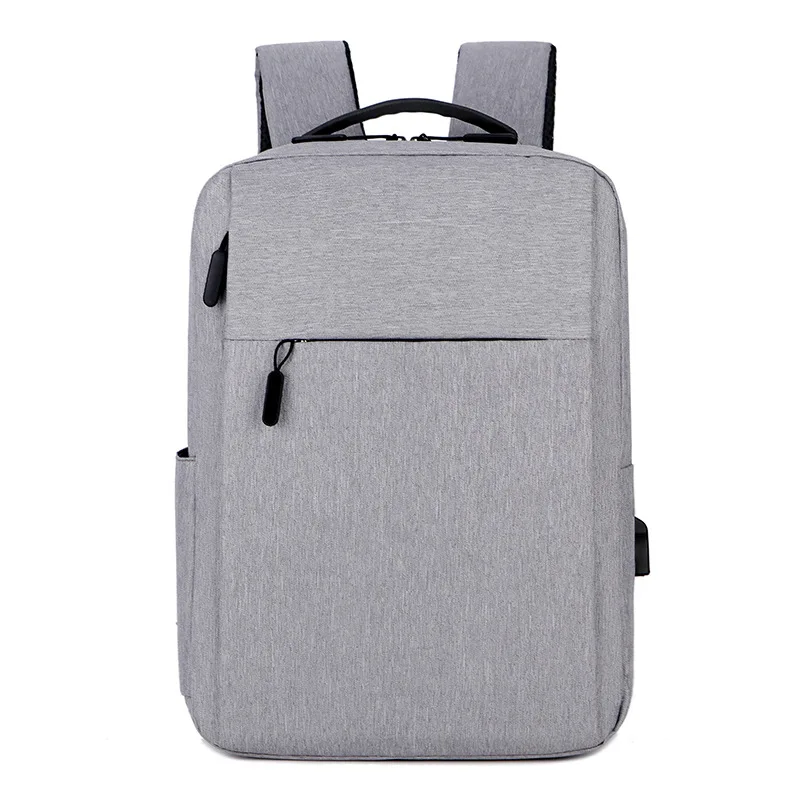 Classic Office Multi-pockets Phone Charging Thicken Business Backpack Waterproof Nylon USB Laptop Bag