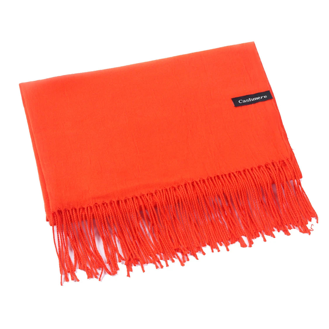 Wholesale heather solid brushed custom cozy warm women winter cashmere shawl scarf pashmina