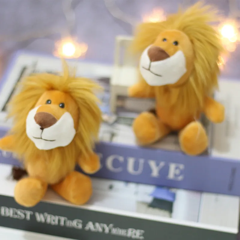 Wholesale hot sell lion plush keychains lion plush toy bag decor keychain accessories lion doll toy key chain ornament