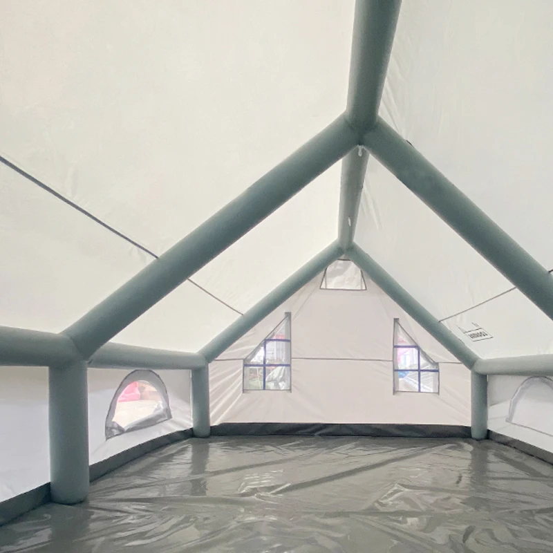 Hot selling four seasons camping white tent waterproof inflatable camping bedroom tent