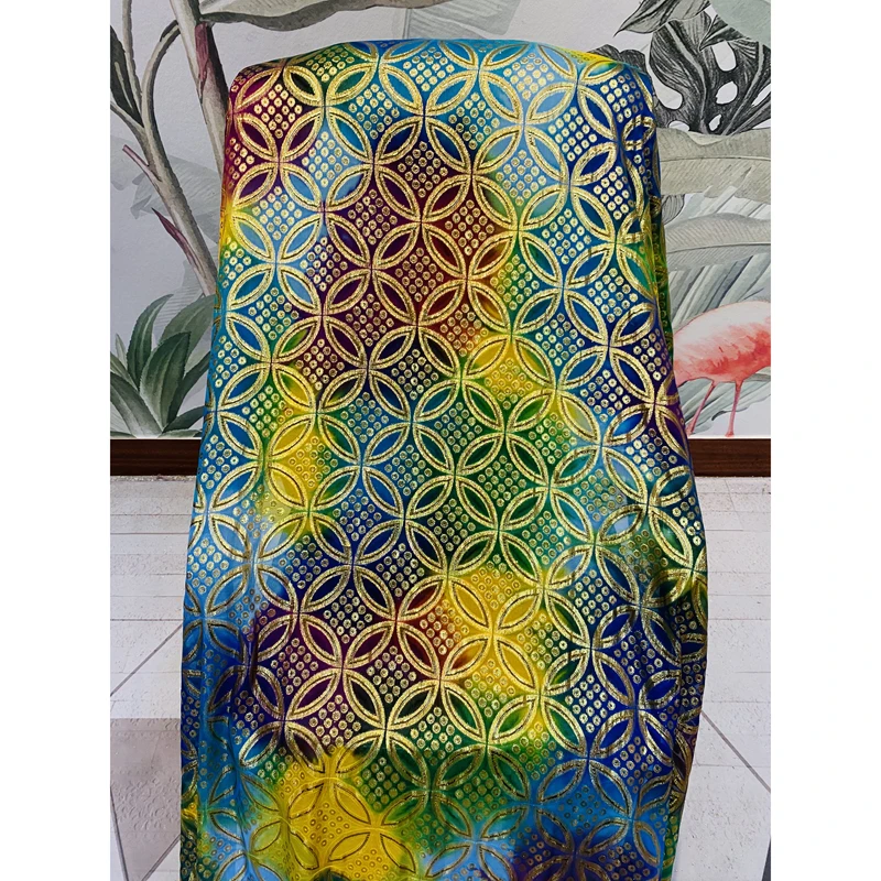 Ready To Ship Pure Silk Dress Somali Diracs Fabric Silk Printed 3.5 Meters Per Piece For Somali Sets Wedding Party Dress