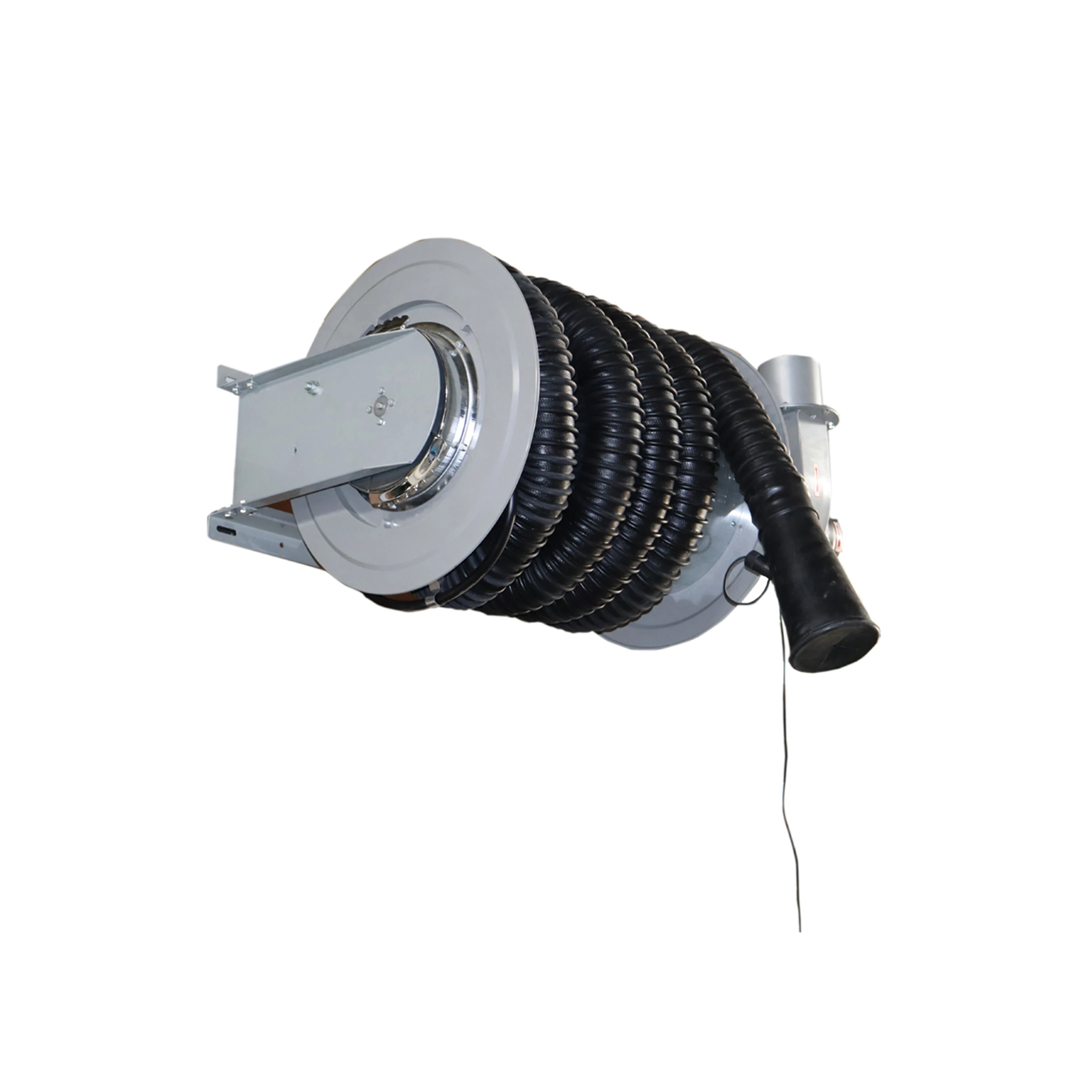 Direct Mounted Fan  Vehicle Exhaust Extraction Durable Manual Spring Workshop Repair Hose Reel