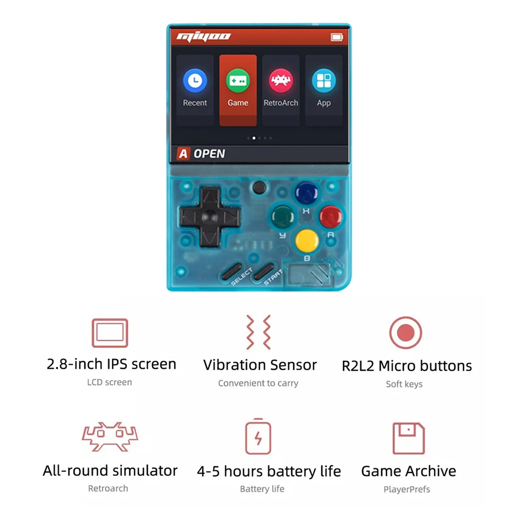 Оригинальная консоль MIYOO MINI V2 ++ Plus с IPS экраном ретро игровая 2500 игр портативная Ретро игровой