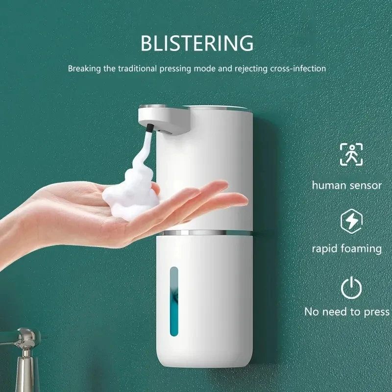 380ml Automatic Dispenser Foam USB Charging Touchless Smart Display Infrared Sensor Liquid Soap Dispensers Hand Washer