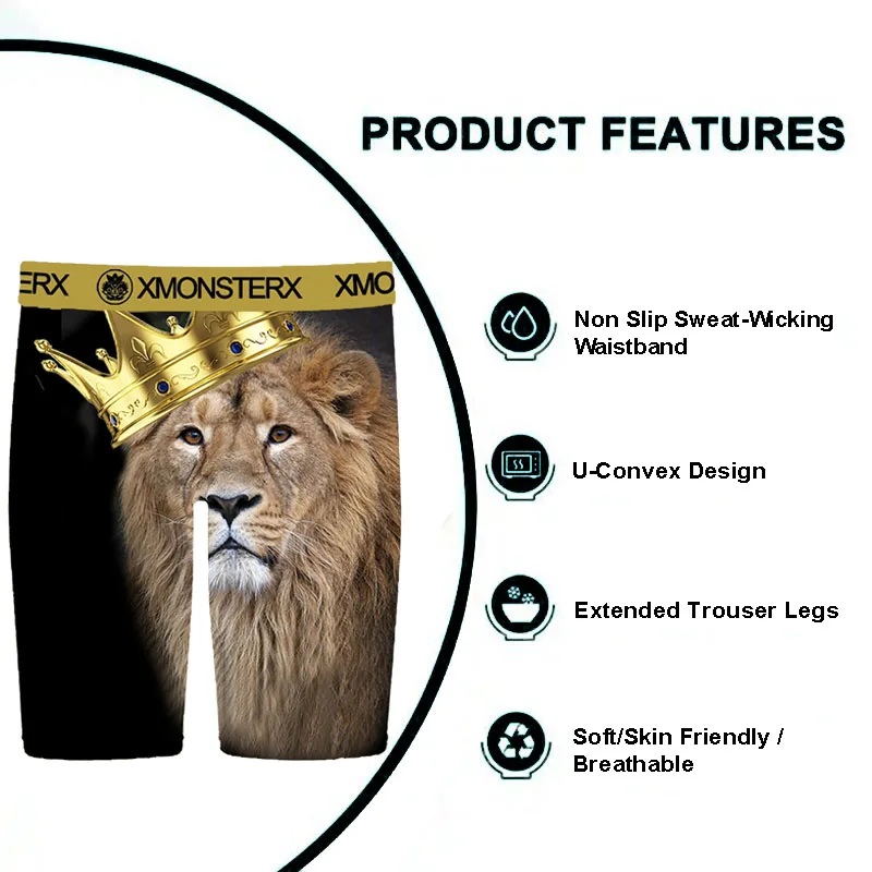 Customized Pattern Print Male Boxer Young Boys Underwear For Men Plus Size Boxers Briefs Short Briefs Boxers