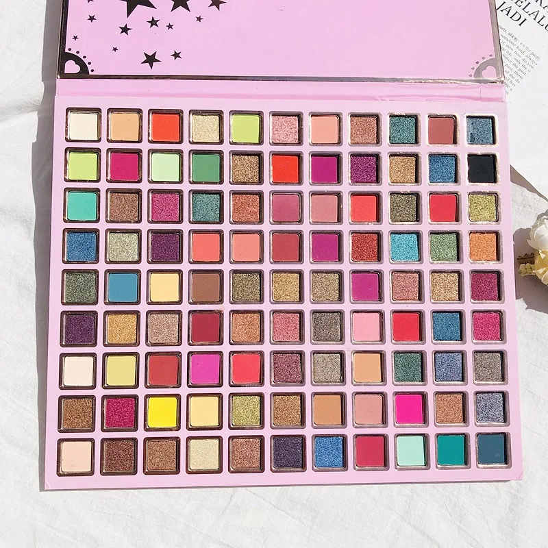 Pink Eye Shadow Square Plate Pearl Light Dumb Bright Piece Big Plate 99 Color Eye Shadow