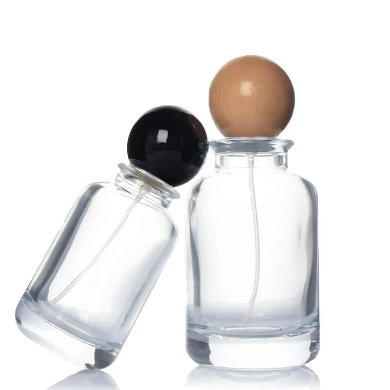 Wholesale 30ml 50ml 100ml Parfum Bottles Round Perfume Bottle With Lid