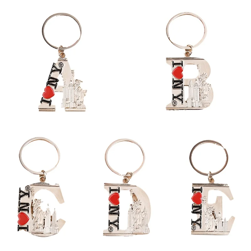 Wholesale Custom Design American Country USA Keychains New York Souvenir Key Chain For Independence Day Decoration Key chain