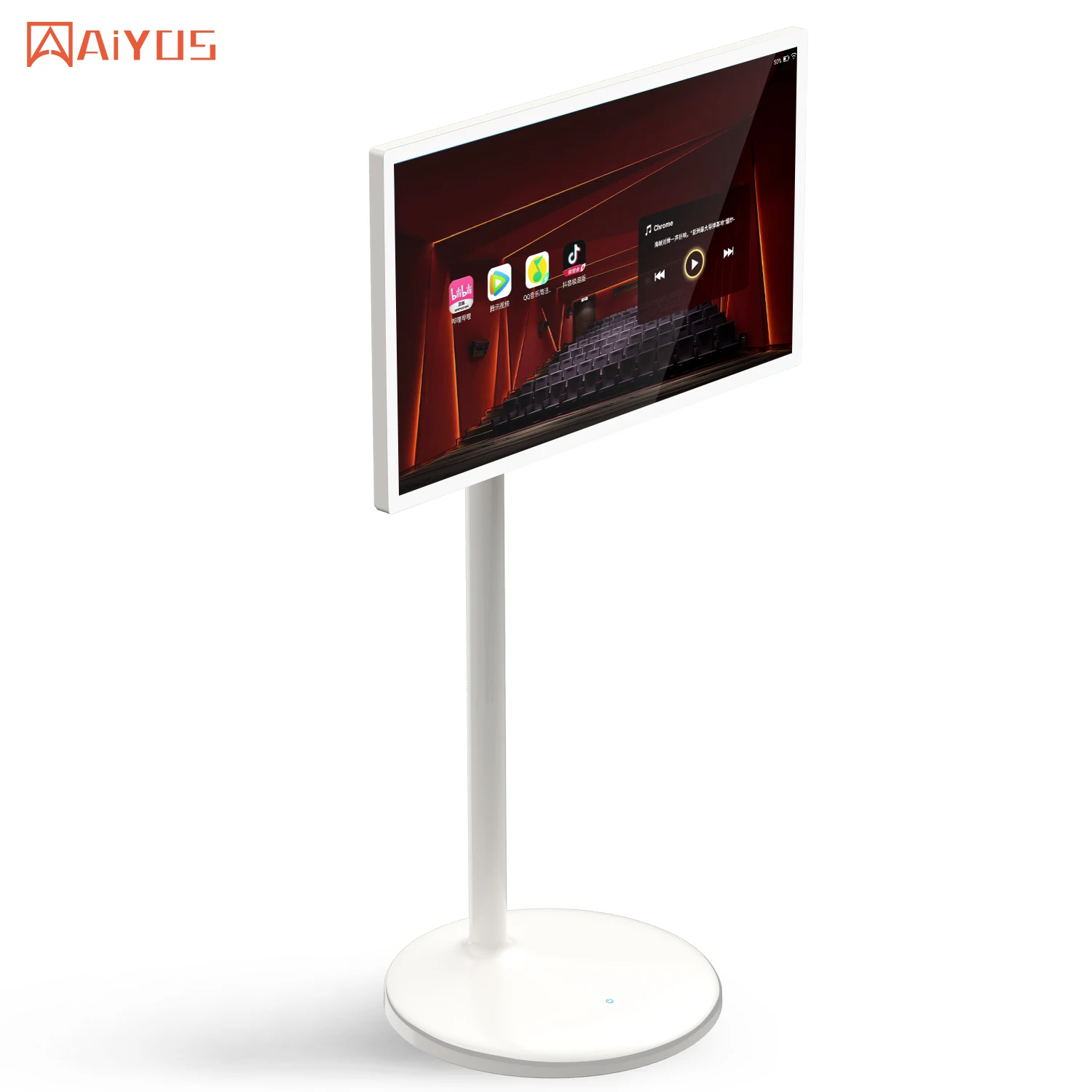 Бесплатная подставка Digital Signage портативный видеоплеер 27/32 дюймов ТВ рекламный видео плеер Multi сенсорный дисплей Портативный подвижный