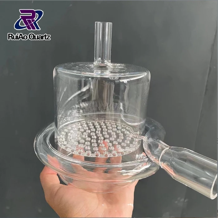 Professional customized silica vacuum quartz glass waste/collecting bottle