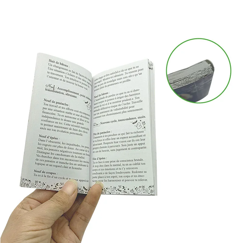 Most Popular Rank List Holographic Gold Foil Custom Tarot Card Deck Printing With Guidebook Box