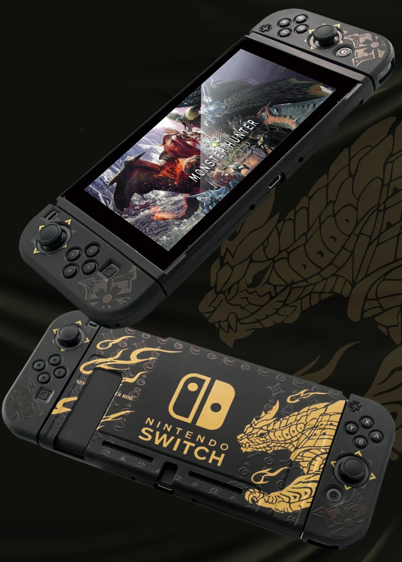 2011 Новый дизайн Monster Hunter RISE Мягкий защитный чехол из ТПУ для Nintendo Switch
