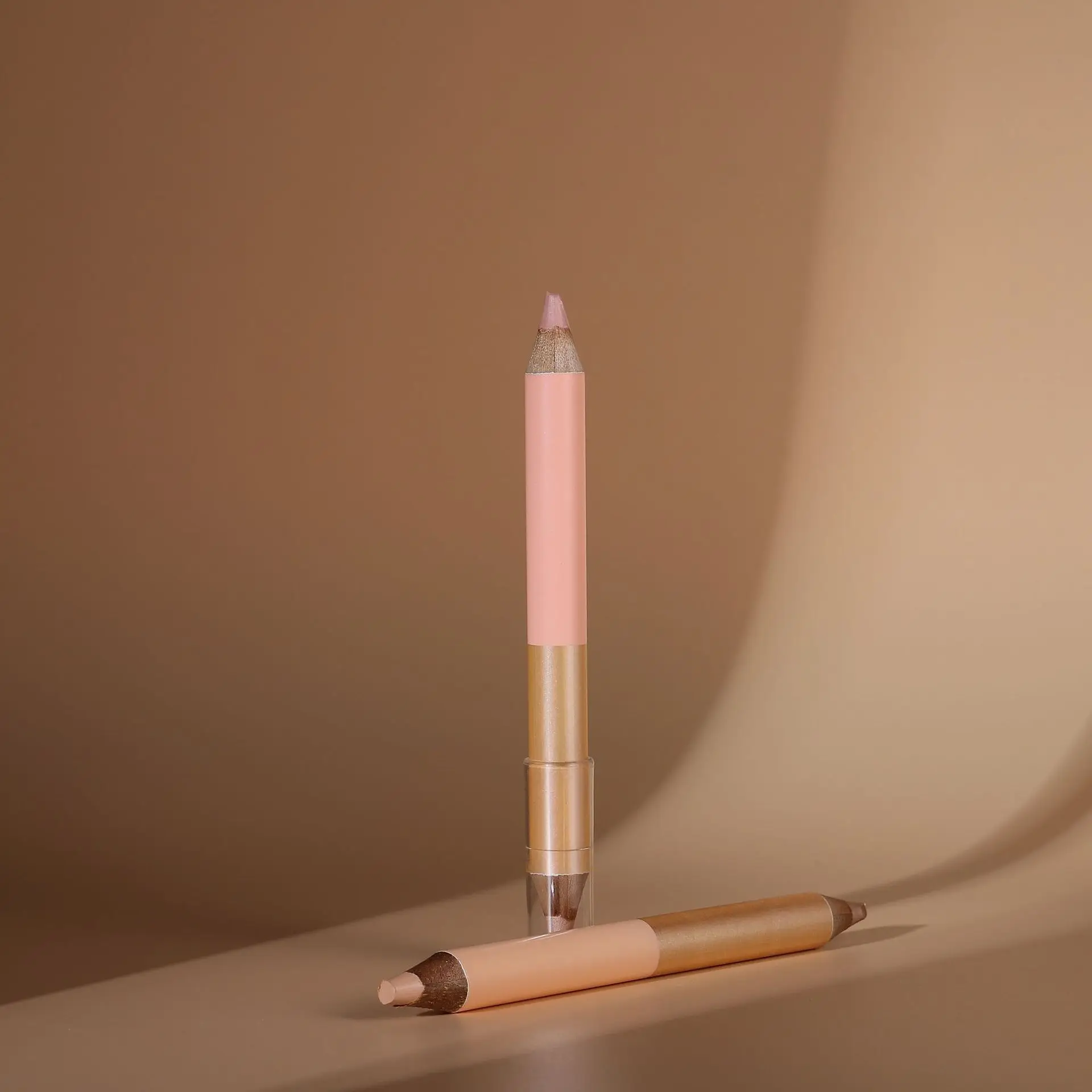 Wholesale Cosmetics Double Head Private Label Dual End Wooden Eyebrow Pencil Highlighter Pen Eyebrow Bone Pen