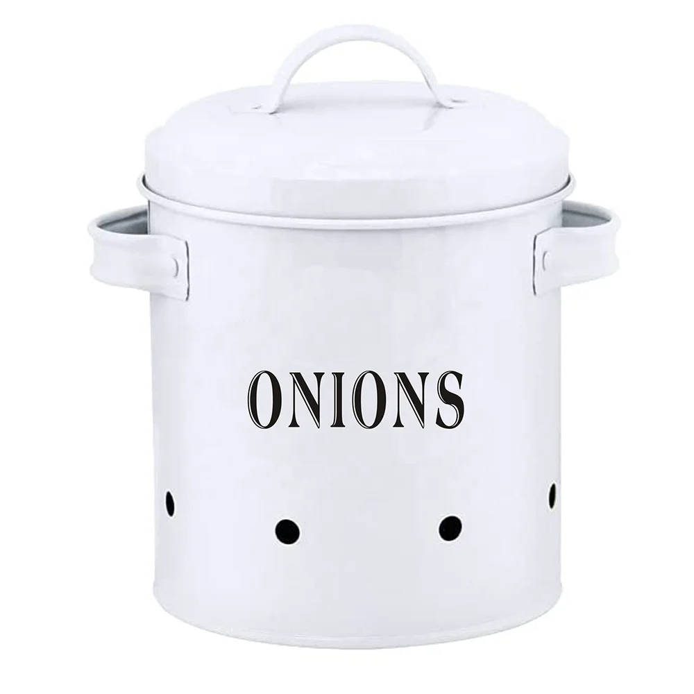 Potato Storage Tin Onion Garlic Containers Food Storage Container for Kitchen
