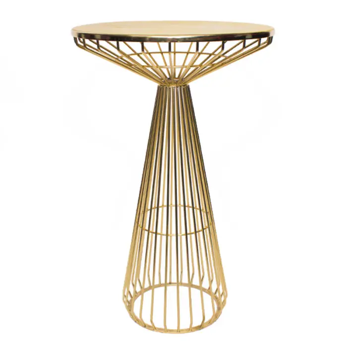 Commercial Event Furniture Metal Wire High Bar Table Cocktail Bar Table Dry Bar