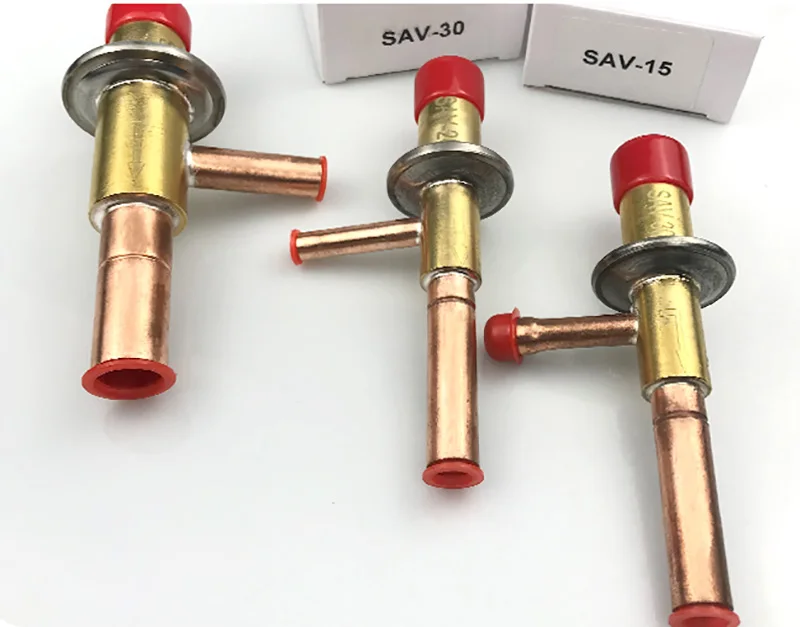 SAV Model Refrigeration Parts Copper Brass Water Control Bypass Valve for Compressor welded