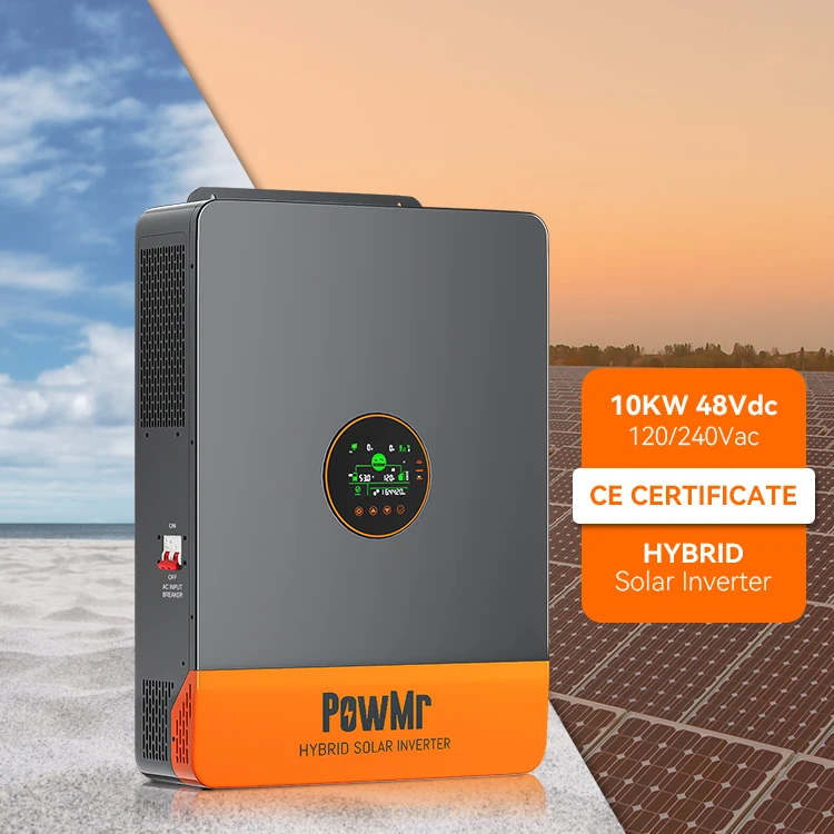 PowMr Split Phase Inverter 10KW 48V MPPT Solar Inverter 120/240Vac Pure Sine Wave Hybrid Solar Inverter