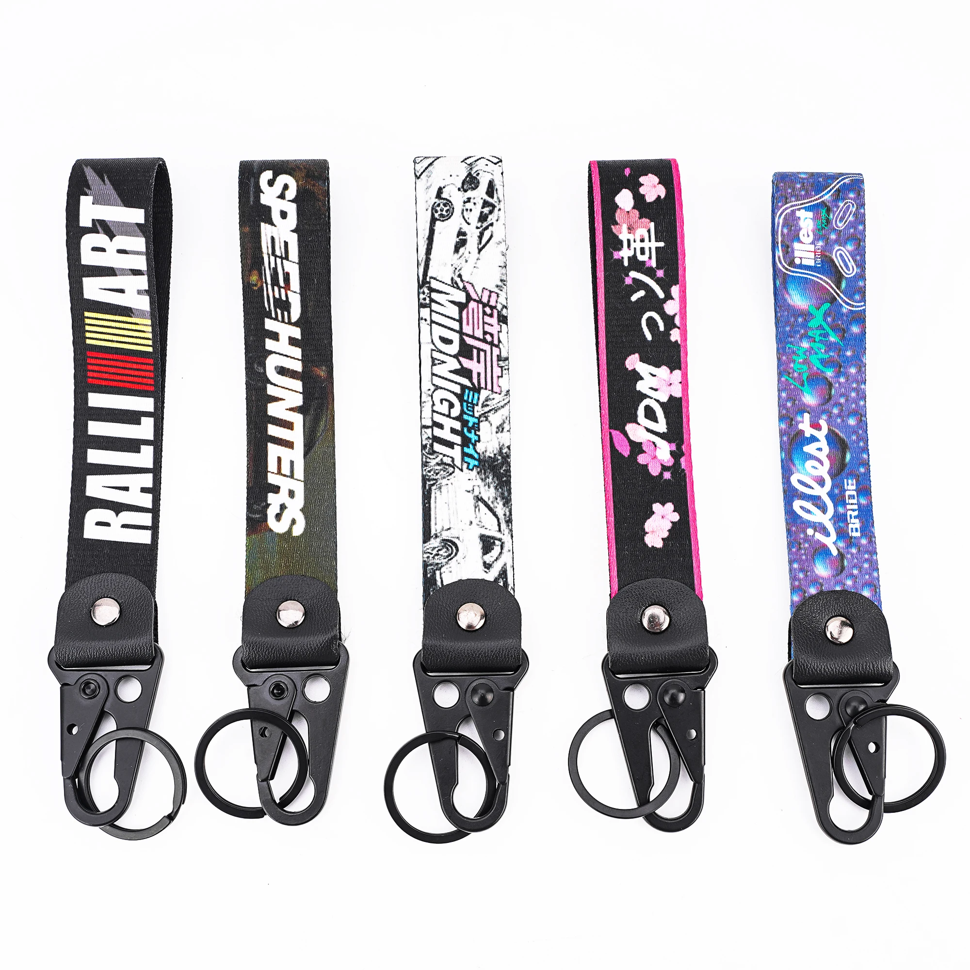 Free Sample Customized Heat Transfer Lanyard Keychain Dye Sublimation Logo Motorcycle Eagle Beak Lanyard Keychain