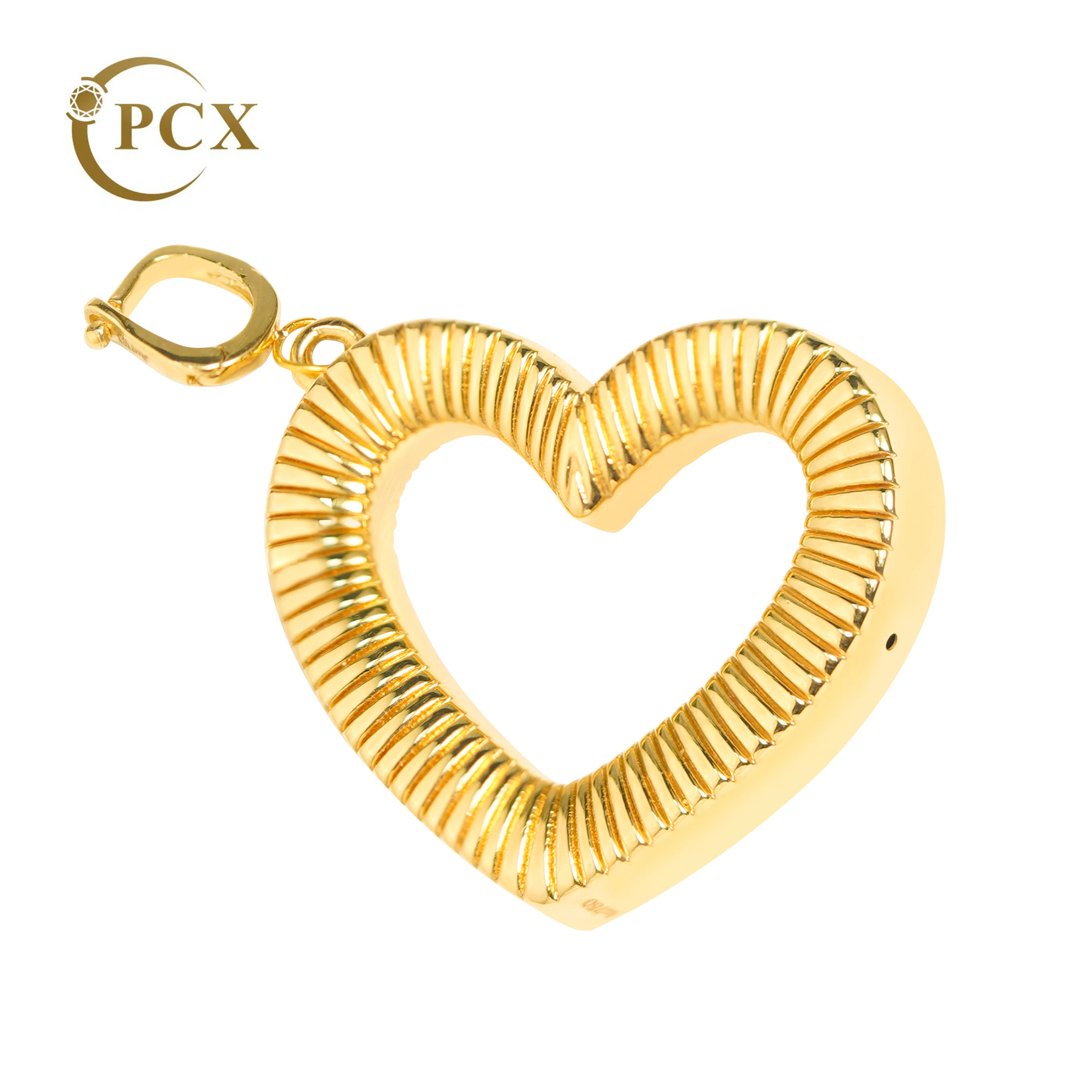 PCX Jewelry 18k pendant necklace Charm Necklace Yellow Gold 18k Heart Pendant Necklace Women Jewelry
