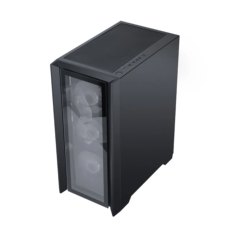 SAMA double sided glass gaming pc case hot selling atx pc case support 360 liquid cooler gaming computer cases