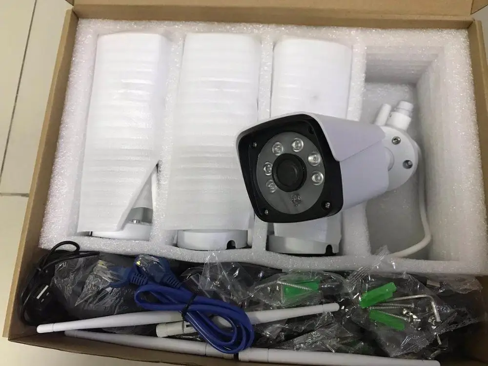 4CH CCTV Camera Smart System Waterproof WiFi Poe Nvr Kit Camera Wireless WiFi Ip Camera Nvr Kit