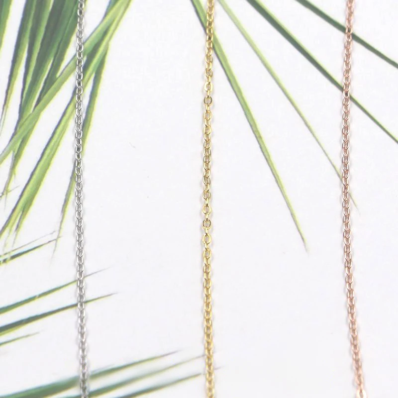 S925 Silver O-shaped Cross Chain Necklace Handmade DIY Necklace Bracelet Chain Wire DIY Jewelry Accessories Wholesale