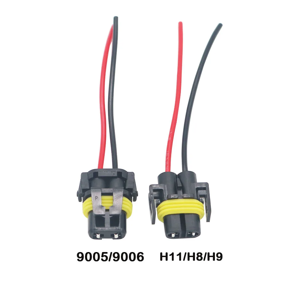 9005 9006 HB3 HB4 H11 H8 H9 Female Adapter Wiring Harness Sockets Wire Connector For Headlights Fog Lights