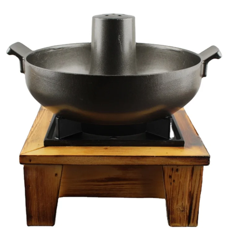 Japanese style wooden frame liquid solid alcohol stove small elephant pot aluminum alloy special stew soup hot pot pan cooker