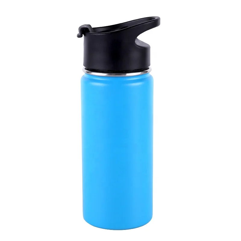 16oz Sublimation Reusable Custom Logo Stainless Steel Double Wall Insulated Water Bottle Flask with Handle Lid