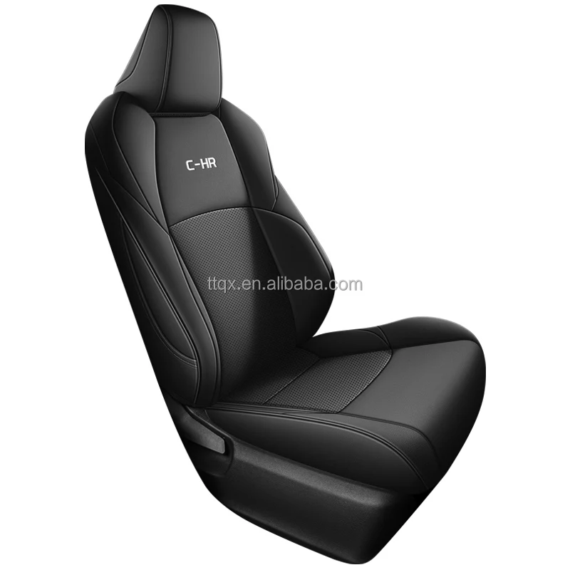 New design 2017-2023 Custom sportage full set business Car Seat Cushions for Toyota C-HR ventilated Leather Seat Covers black