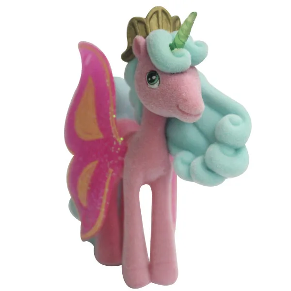 WJ2613 Factory Direct Unicorn   Butterfly Horse with Colorful Wings Flocked PVC  kids room decoration