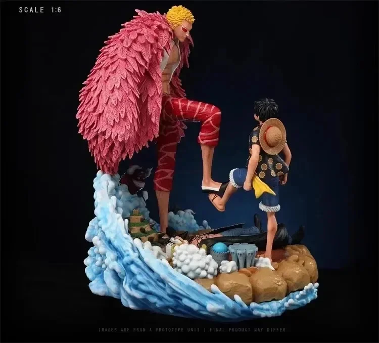 21CM Newest 1 PIECE Donquixote Doflamingo Vs Luffy GK Manga Figurine Statue Model Doll Decoration PVC Anime Figure Toy