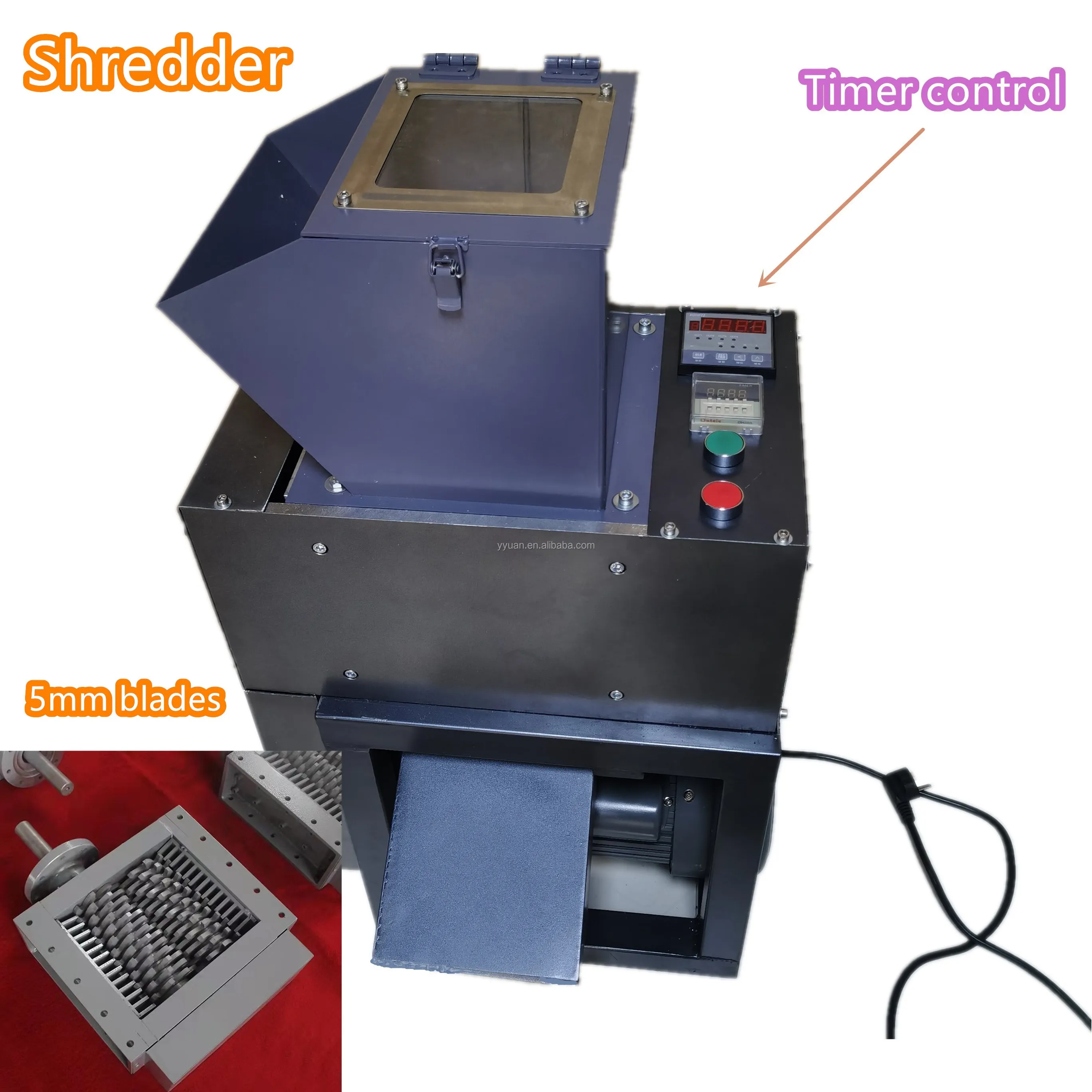 Customized light metal and plastic shredder industrial waste pet plastic bottle crusher