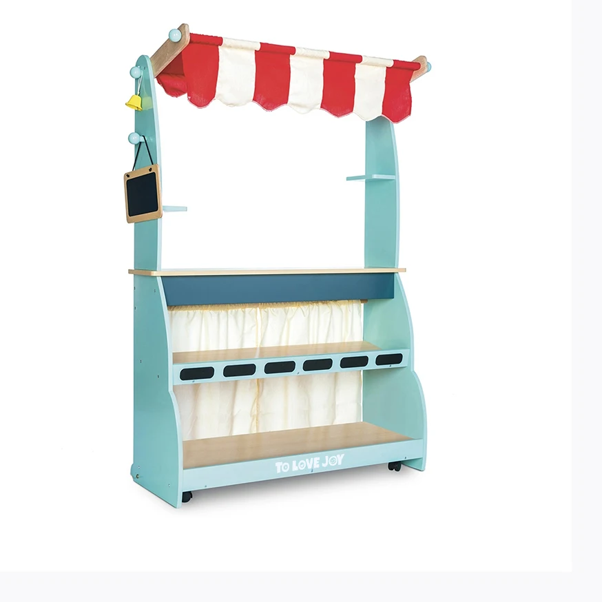New Product Kids Mini Market Play Set Wooden Military Toys Mini Shop Play Set Toy For The Kids Play